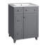 Meuble-lavabo de salle de bain bien conçu avec lavabo en céramique, plusieurs options de rangement, fermeture en douceur et facilité de plomberie