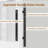 84"H x 36"W 5-Lite Tempered Frosted Glass White Primed Sliding Barn Door with Installation Hardware Kit (1 Door)-102714971-116466620-102714981