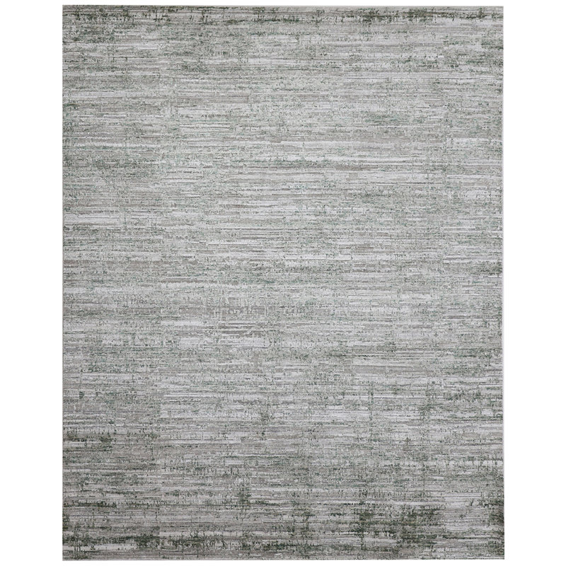 Tapis gris foncé / gris tissé à la main de haute qualité, Rectangle 2 pi x 3 pi