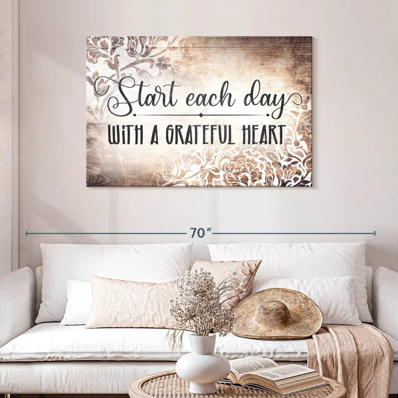 Tergel Grateful Quote, 30" H x 45" W