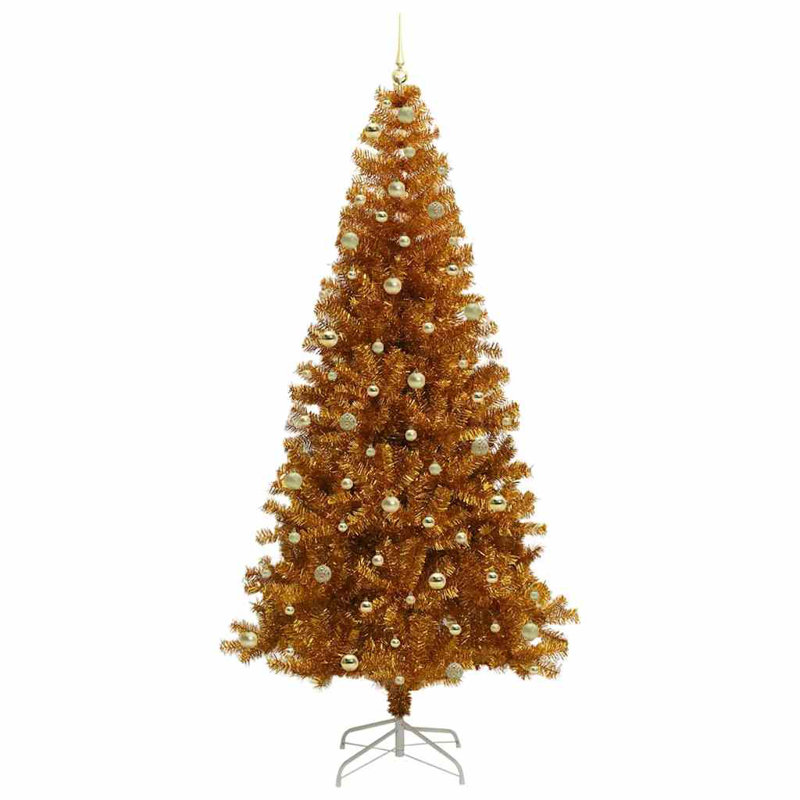 vidaXL Christmas Tree with 300 LEDs with Stand Gold PET, 7.87 ft