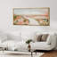 Art mural sur toile Whimsical Pink Field Pathway - Paysage floral abstrait ludique pour salon moderne-115165346-115165344