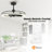 31.5" Caged Ceiling Fan with Dimmable LED Lights and Remote Control