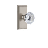 Grandeur Carré Plate Passage with Fontainebleau Crystal Door Knob