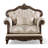 Barbato 48.5''W Tufted Chair with Damask Pattern-514335622