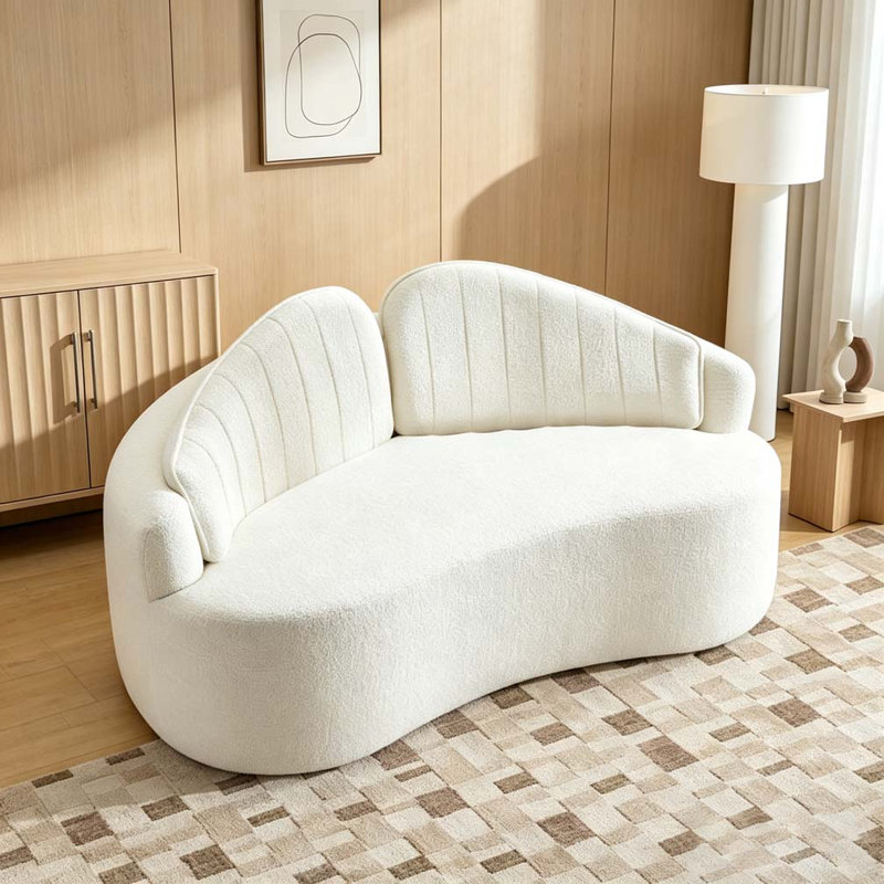 Canapé courbé, White-two-seater