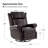 Hayliee Waxed Leather Swivel Glider and Rocker Recliner-397259483