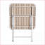 Table basse pliante carrée avec plateau en polypropylène et pieds en métal, facile à nettoyer pour une utilisation intérieure / extérieure