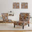Fauteuil de chambre rembourré Leopard Fur Safari II - Mid-Century