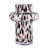 Glass Accent Vase With Artistic Amber Spots