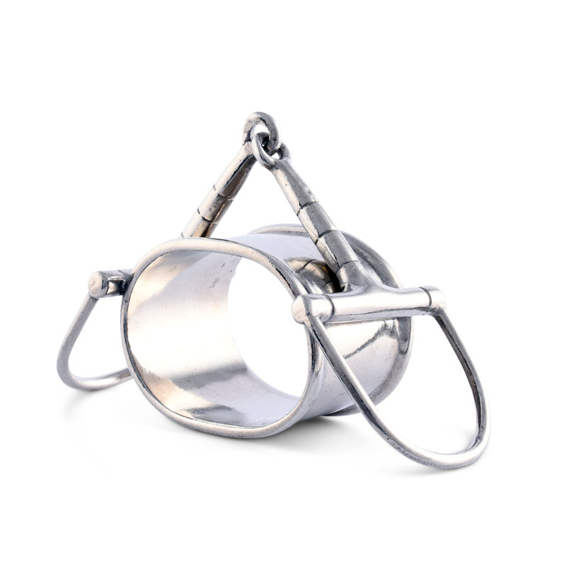 Equestrian Pewter Horse Bit Napkin Ring