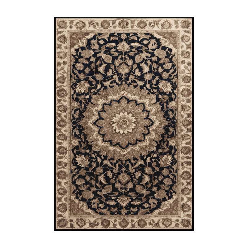 Tapis brun lavable à la machine, Rectangulaire 2 pi x 3 pi