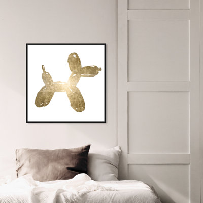 " Dogs And Puppies Balloon Dog Gold "
