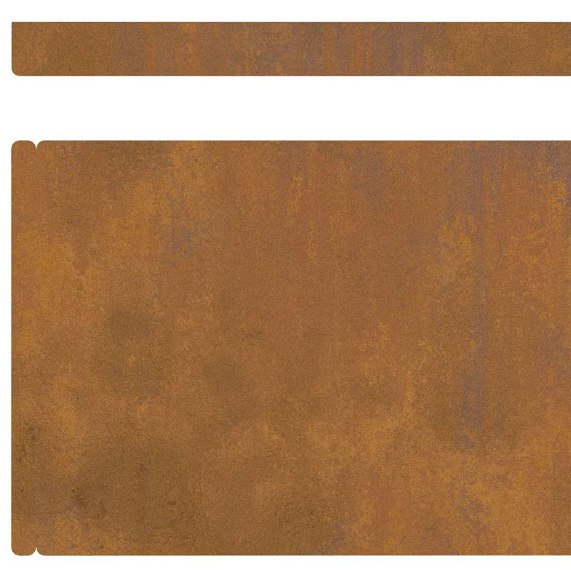 15cm H x 450cm W Weathering Steel Lawn Edging