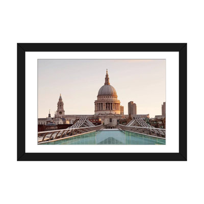 « cathedral i, millennium bridge, londres, england », reproduction de photo sur toile tendue st. paul