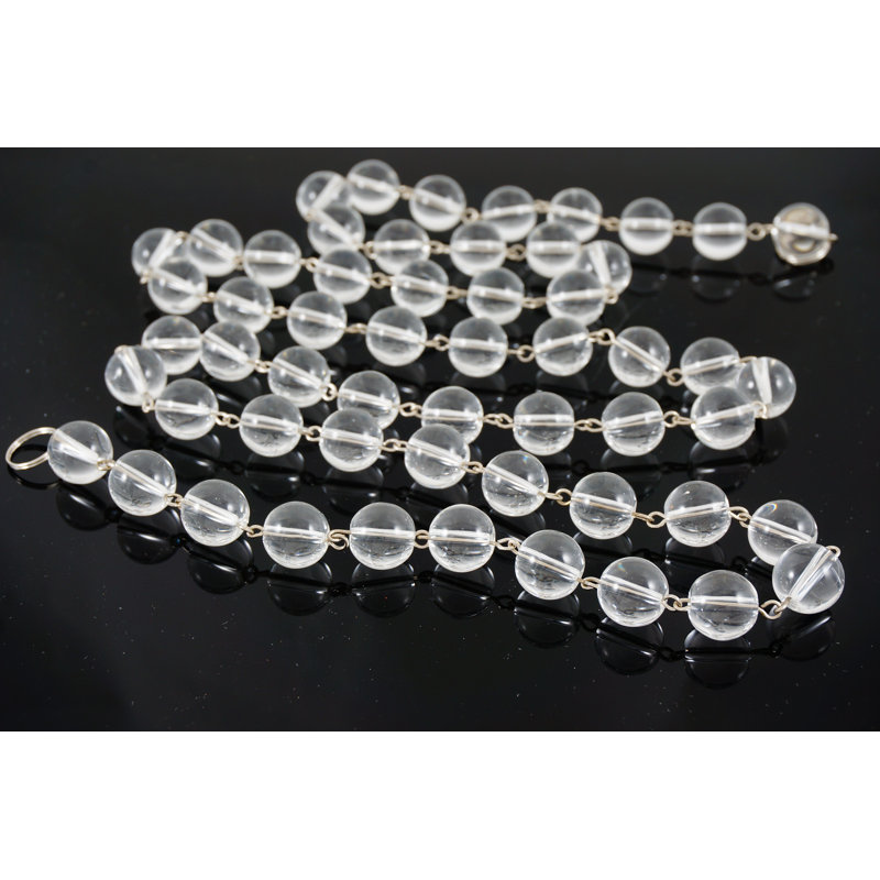 Guirlande fantaisie en cristal blanc, H 0,7 po x L 36 po x p 0,7 po