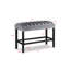 1pc gris noir banc hauteur comptoir salle à manger tissu de velours tissu d'ameublement salle à manger meubles en bois