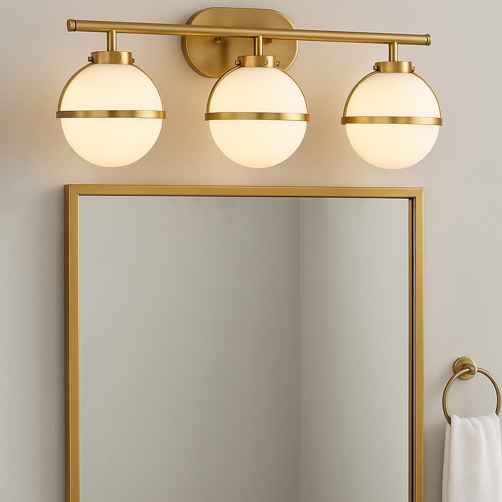 Arie 3 - Light Dimmable Vanity Light, Heritage Brass