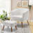 Karcyn Velvet Barrel Chair with Ottoman