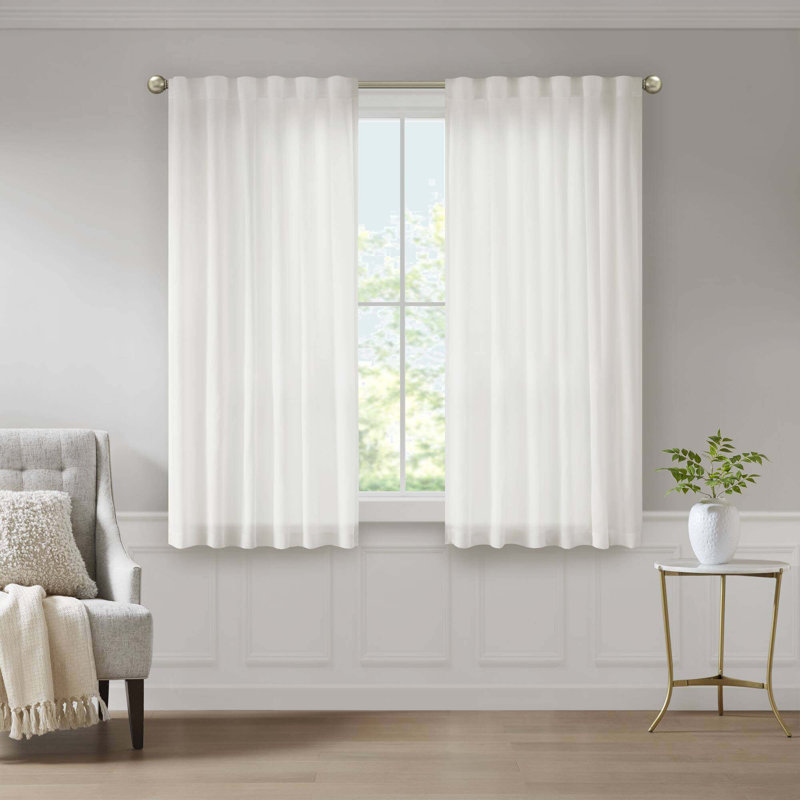 2 paires de rideaux d'intimité avec passe-tringle 52 po, L 52 po x L 63 po