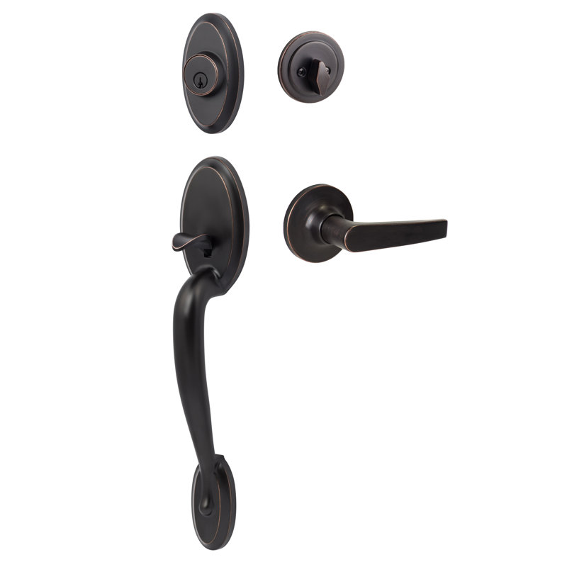 Aspen Handleset, Vintage Bronze, Reversible, Juniper Knob