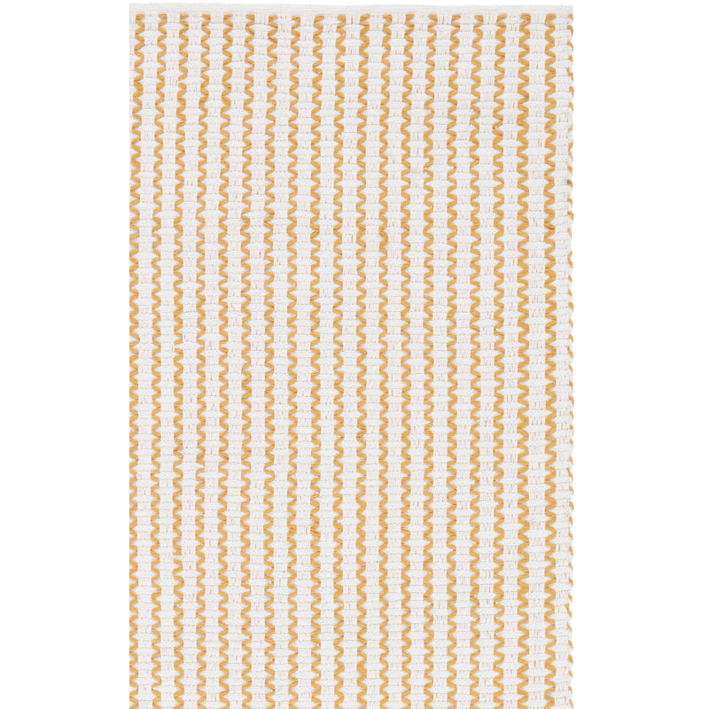 Belcherry Chevron Handwoven Cotton Area Rug, Rectangle 6' x 9'