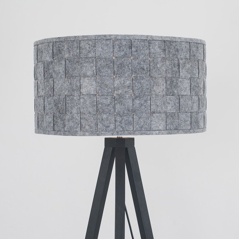 Mejias 149cm Wood Tripod Floor Lamp, Not Included, Black Wood Base