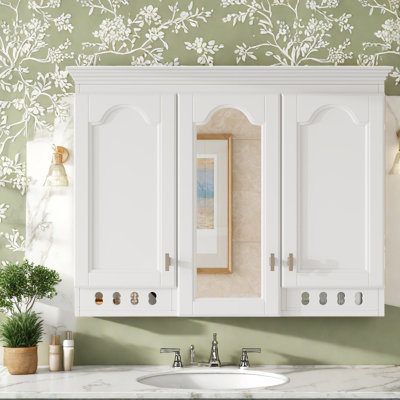 Armoires à pharmacie avec rangement, fixation murale moderne en bois et bois de 35 po pour la maison