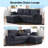Upholstered Chenille Sofa Bed Pull Out Sleeper Sectional Couch with Reversible Storage Chaise , USB Ports, Cup Holders-2012884363