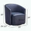 Fauteuil demi-tonneau pivotant en similicuir Ardena - bleu minuit-336156350