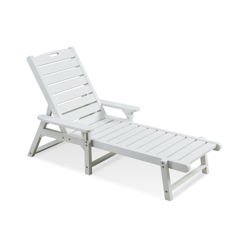 Chaise longue d'extérieur Oria, Blanc