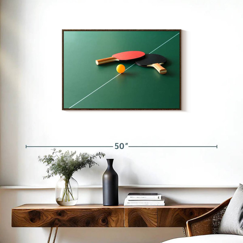 Pingpong Gear Set, Floating Frame Walnut, 31" X 21"