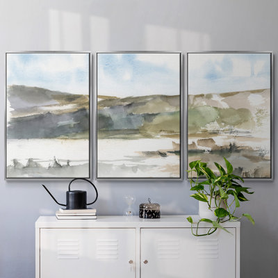 Western Lake Study II, reproduction sur toile 3 pièces