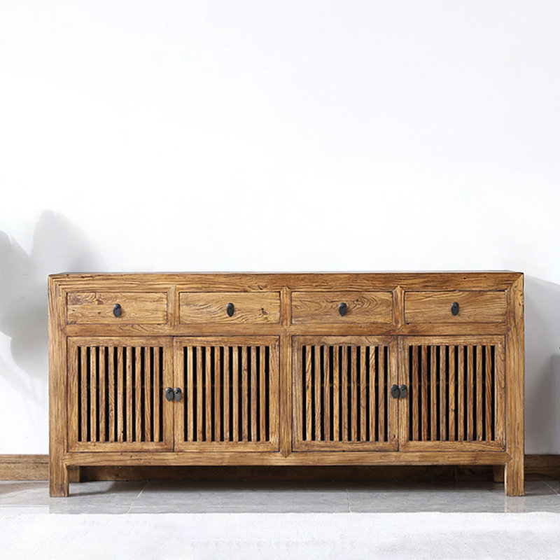 Buffet décoratif Mid-Century moderne en bois massif Burlywood