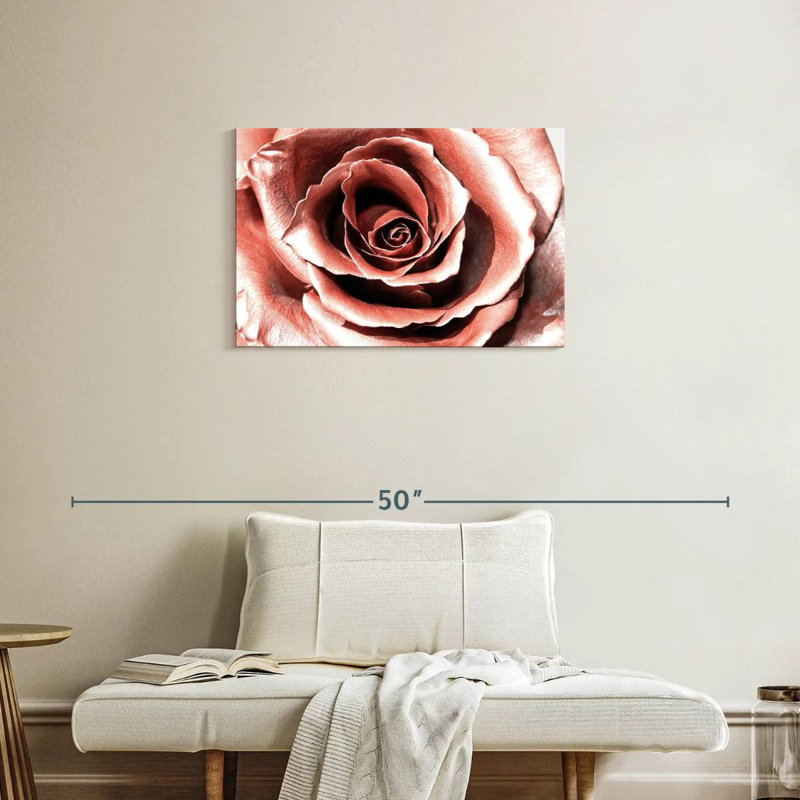 Fleur Harnek or rose, H 20 po x l 30 po
