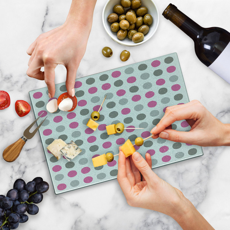 Planche à découper en verre trempé à motif géométrique Ambesonne