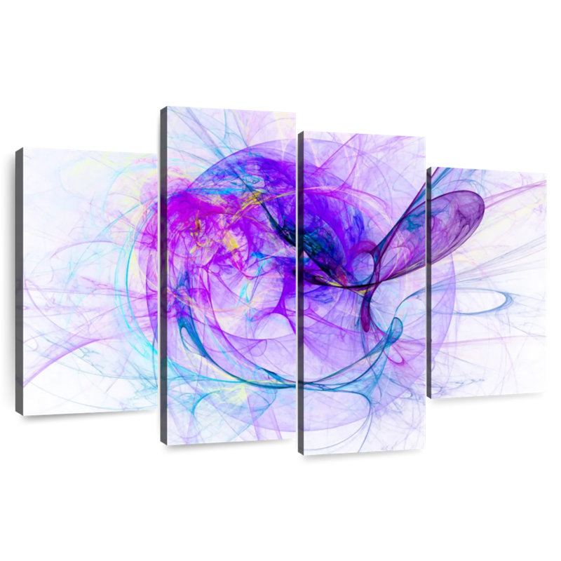 Avery Abstract Purple Strands, 22" H x 36" W