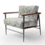 Fleurs sauvages sur la plage - Fauteuil rembourré de style ferme, chaise d'appoint Wildflower Meadow-143994179