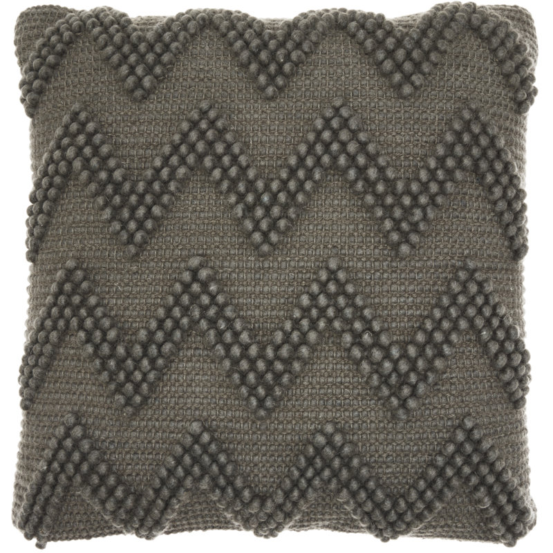  Housse et insert de coussin carré, Carrée, Anthracite, H 20 po x l 20 po x P 6 po