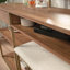 Coiffeuse Chic avec tiroir et tablettes ouvertes