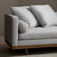 Chaise longue rembourrée en bois massif-101515098