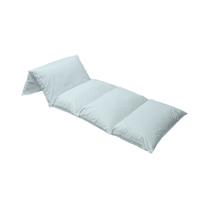Housse de coussin pour l'extérieur, L 36 po x P 88 po, Bleu/Ivoire