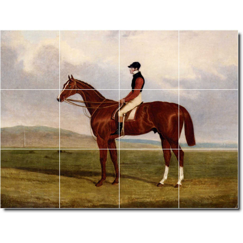 Carreau de céramique décorative 48 po x 36 po 12 po x 12 po, Cheval 04241