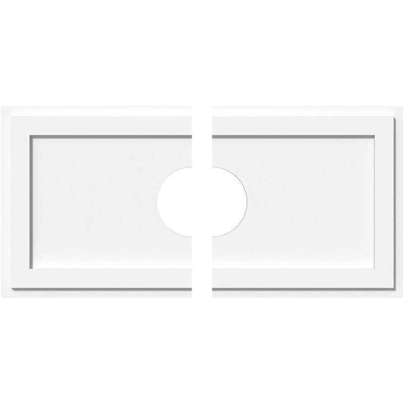 Médaillon de plafond contemporain contemporain, H 1 po x l 38 po x P 19 po