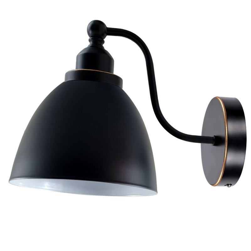 Mcclary Armed Sconce, Yes, White/Black