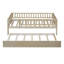 Lit de jour simple en bois avec couchette et garde-corps, naturel-124438793