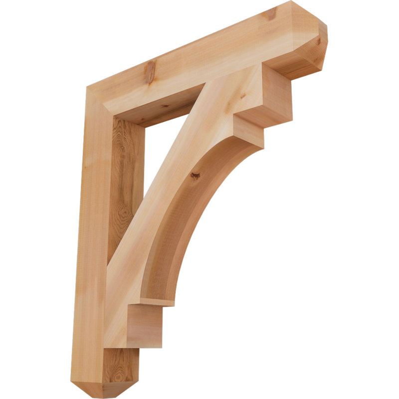 Support lisse Merced Craftsman, Cèdre rouge, H 42 po x l 5,5 po x P 36 po