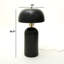 Lampe de table en céramique | Lampe de table noire décorative fabriquée à la main | Décoration de salon 13 x 13 x 24,5 po-1327466280-1327466283