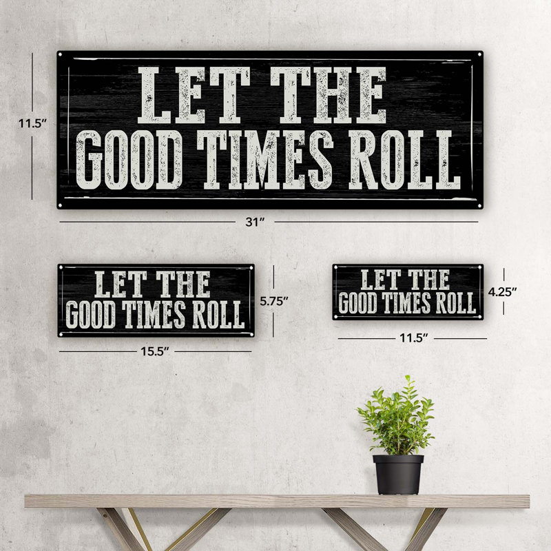 Wall Decor on Metal, 5.75" H x 15.5" W x 0.04" D