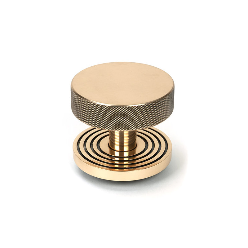 Brompton Single Dummy Door Knob , Polished Bronze